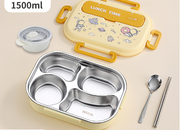 Cartoon cute sealed 316 stainless steel compartment insulation lunch box lunch box