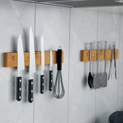 Magnet Knife Rack Nan Bamboo Home Kitchen Wall Hanging Suction Kitchen Knife Free Perforated Knife Storage Rack