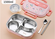 Cartoon cute sealed 316 stainless steel compartment insulation lunch box lunch box