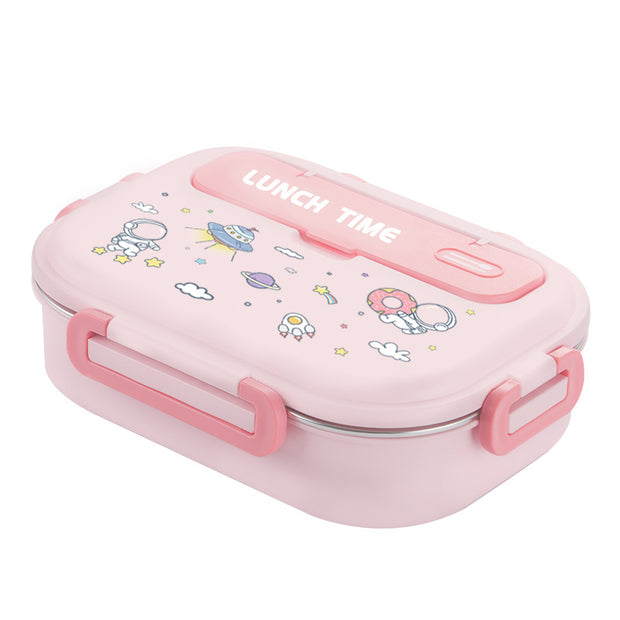 Cartoon cute sealed 316 stainless steel compartment insulation lunch box lunch box