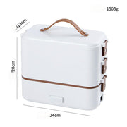 Electric lunch box stainless steel liner portable plug-in small insulation lunch box home heating lunch box steaming rice artifa