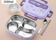 Cartoon cute sealed 316 stainless steel compartment insulation lunch box lunch box