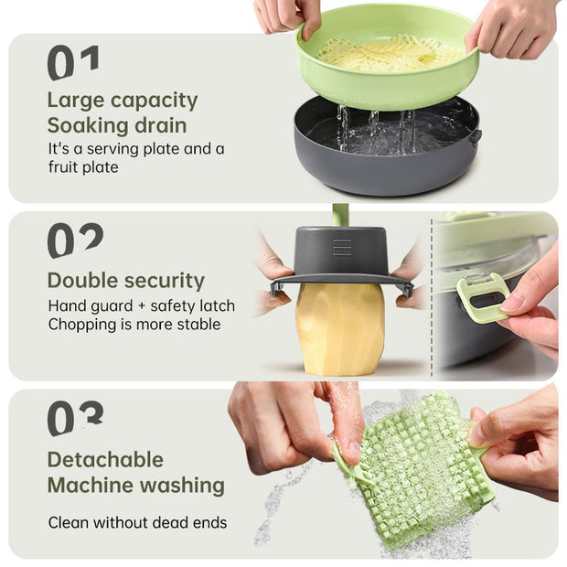 Multifunctional vegetable cutter household kitchen wiper shredder potato shredder radish shredder grater vegetable cutter