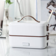 Electric lunch box stainless steel liner portable plug-in small insulation lunch box home heating lunch box steaming rice artifa