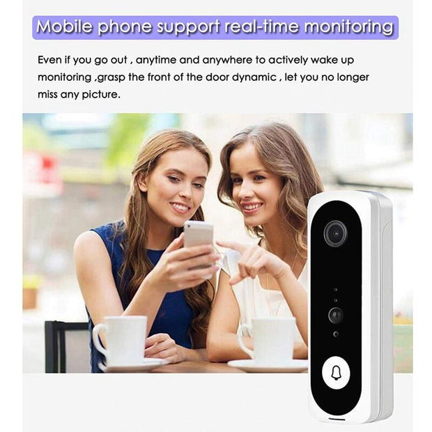 V20 Smart WiFi Video Doorbell Camera Visual Intercom with Chime Night Vision IP Door Bell Wireless Home Security Camera