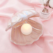 Japanese Style Ceramic Shell Pearl Night Light Fantasy Mermaid Fairy Bedroom Bedside Lamp Storage Lighting Home Decor Xmas gifts