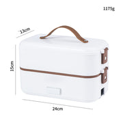 Electric lunch box stainless steel liner portable plug-in small insulation lunch box home heating lunch box steaming rice artifa