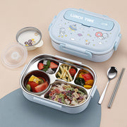 Cartoon cute sealed 316 stainless steel compartment insulation lunch box lunch box